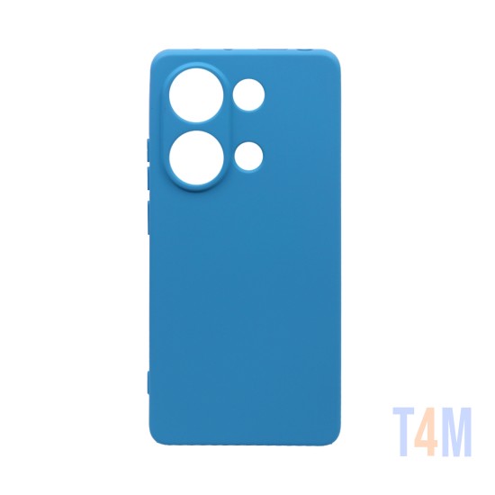 Funda de Silicona con Marco de Cámara para Xiaomi Redmi Note 13 Pro 4G/Poco M6 Pro Azul